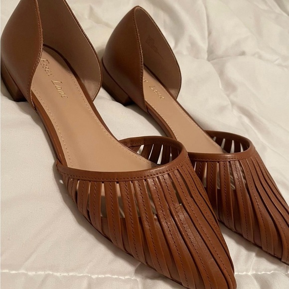 Essex Lane Shoes - Essex Lane Tan Cutout Flats